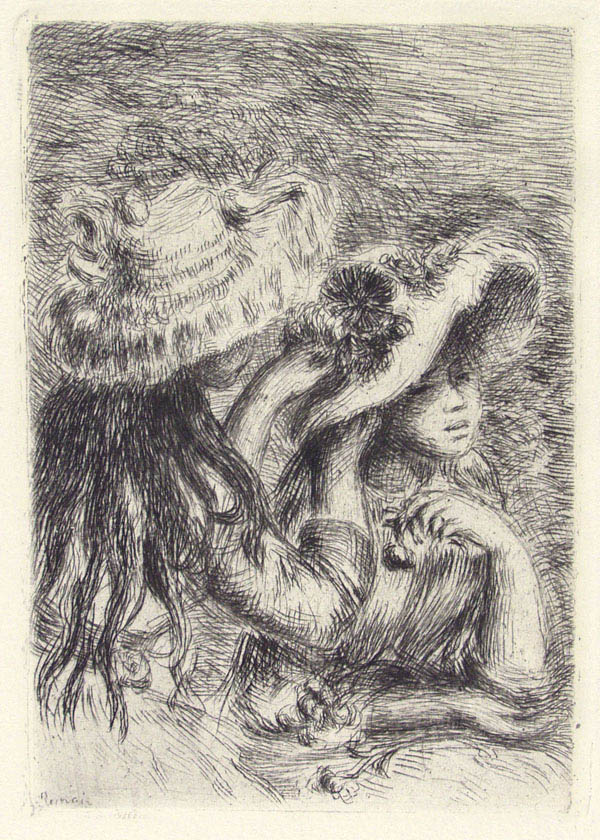 Lot #1810: PIERRE-AUGUSTE RENOIR - La chapeau epingle - Original etching