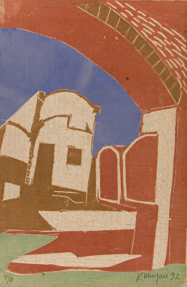 Lot #748: KARIMA MUYAES - Zacatecas - Color cutout monoprint