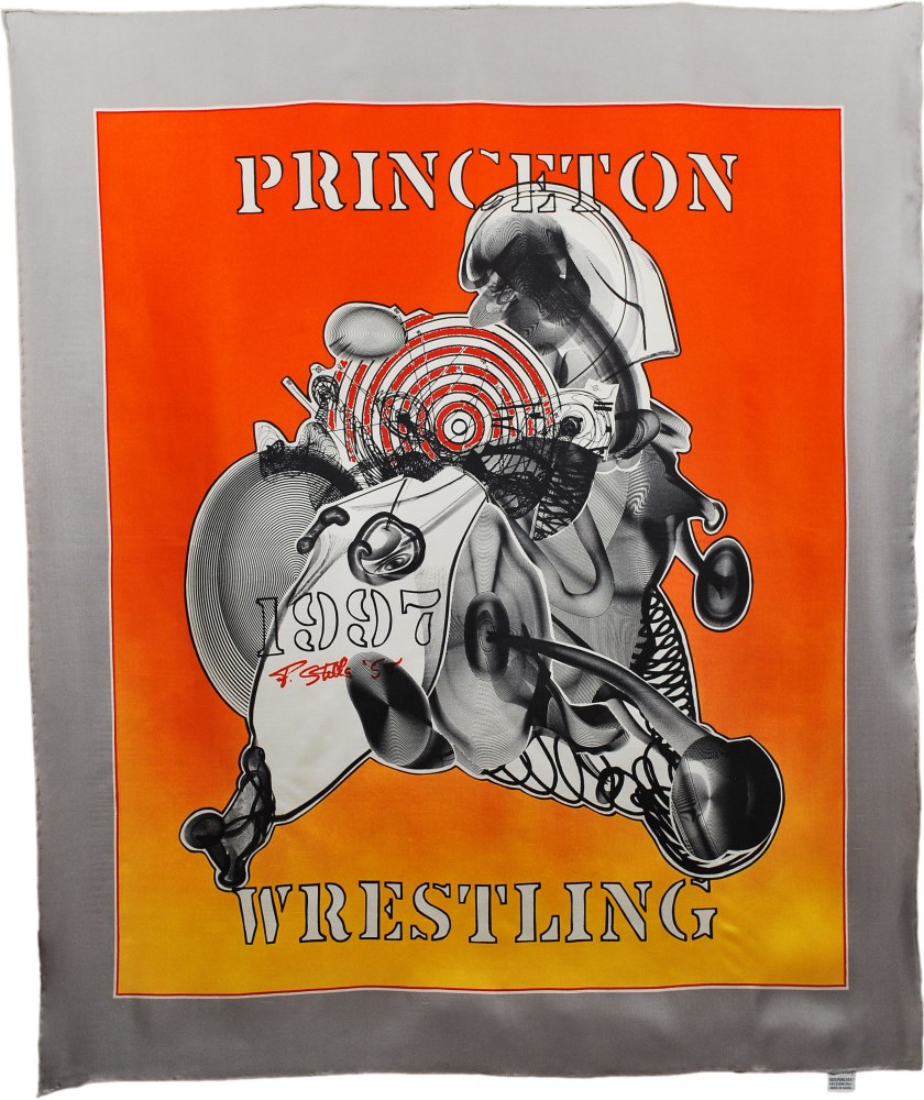 Lot #540: FRANK STELLA - Princeton Wrestling Scarf [Chiffon] - Multiple/Textile