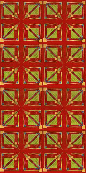 Lot #717: FRANK LLOYD WRIGHT/TALIESIN ARCHITECTS - Vintage Frank Lloyd Wright/Taliesin Architects Designed Rug/Carpet from the Arizona Biltmore Hotel #08 - Original vintage textile