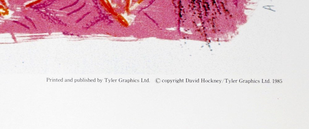 Lot #776: DAVID HOCKNEY - Amaryllis in Vase - Color offset lithograph