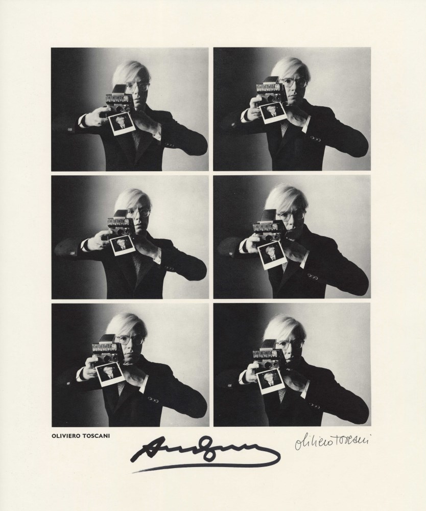 Lot #785: OLIVIERO TOSCANI - Andy Warhol, Carnegie Hall Studio, New York City - Vintage photogravure