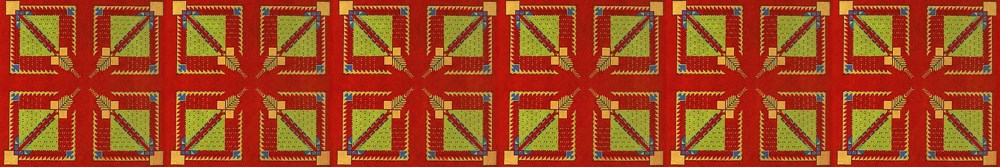 Lot #1475: FRANK LLOYD WRIGHT/TALIESIN ARCHITECTS - Vintage Frank Lloyd Wright/Taliesin Architects Designed Rug/Carpet from the Arizona Biltmore Hotel #06 - Original vintage textile