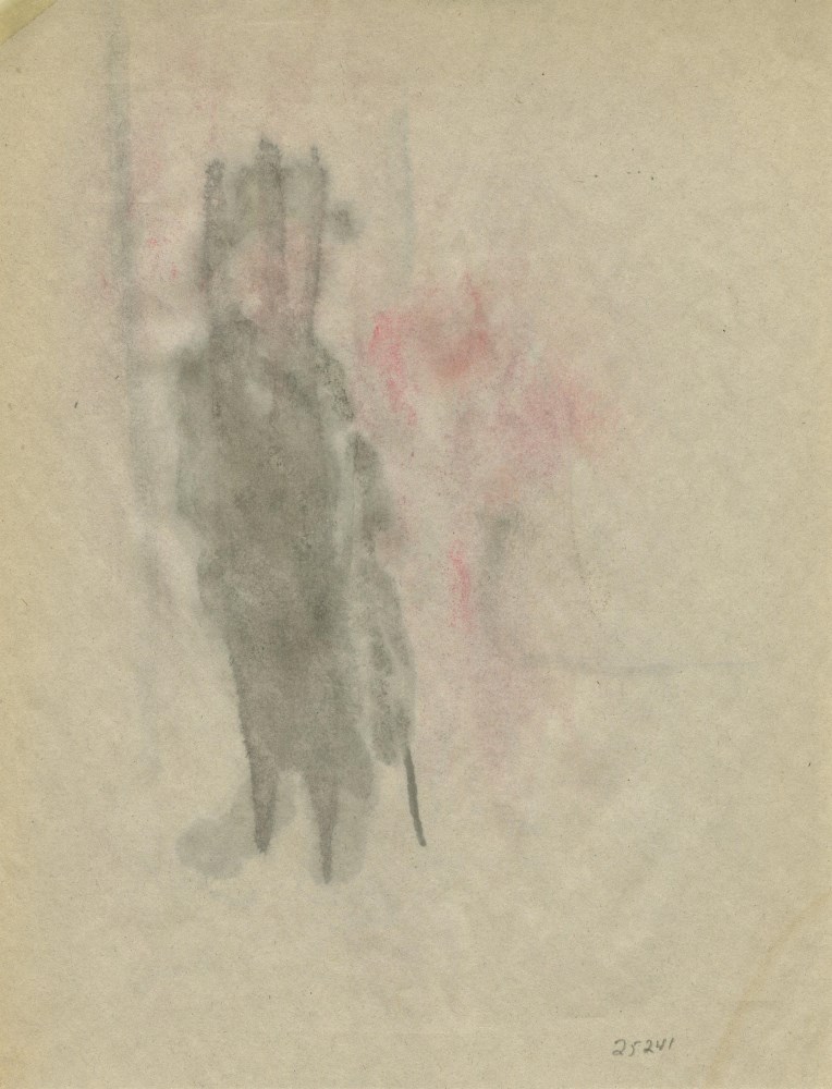 Lot #2113: GEORGE GROSZ [imputée] - Strolling Couple - Mixed media (watercolor and pencil) on paper