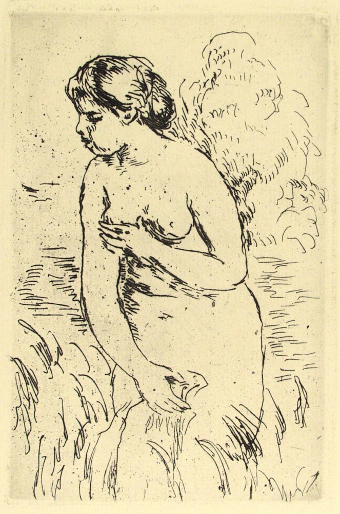 Lot #1555: PIERRE-AUGUSTE RENOIR - Baigneuse debout, a Mi-Jambes - Original etching