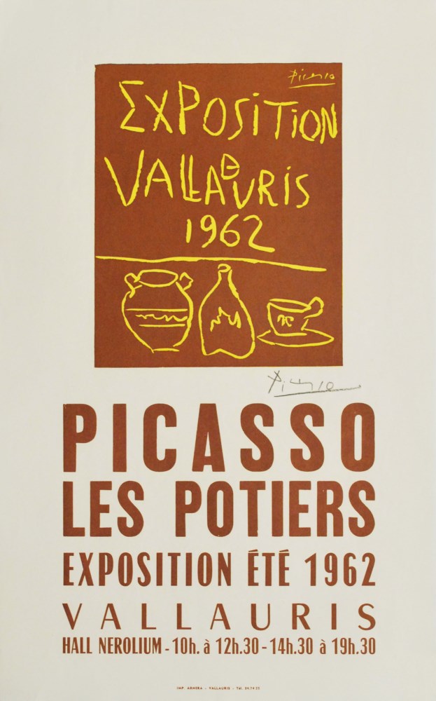 Lot #956: PABLO PICASSO - Exposition Vallauris 1962 - Original color linocut poster