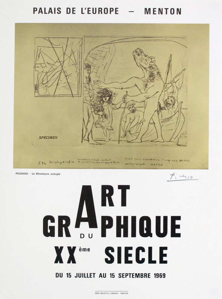 Lot #791: PABLO PICASSO - Art Graphique du XXeme Siecle - Color letterpress and offset lithograph