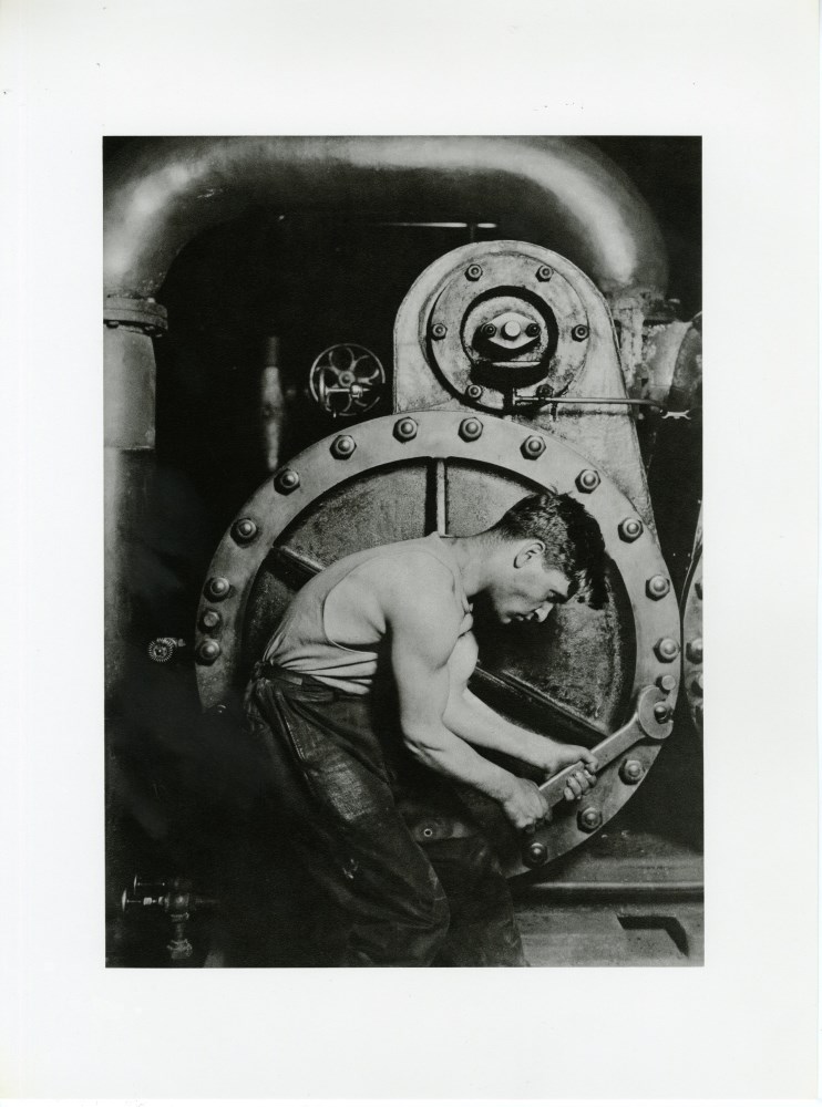 Lot #537: LEWIS HINE - Powerhouse Mechanic - Original photogravure