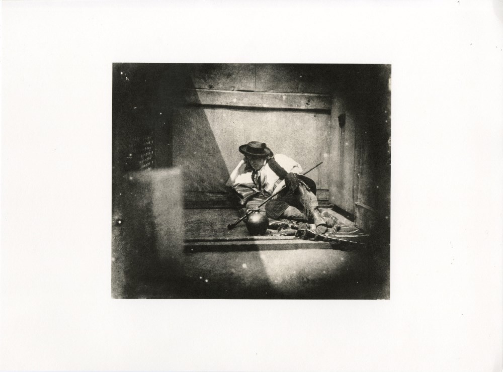 Lot #2478: WILLIAM HENRY FOX TALBOT - Man in Spanish Costume - Original photogravure