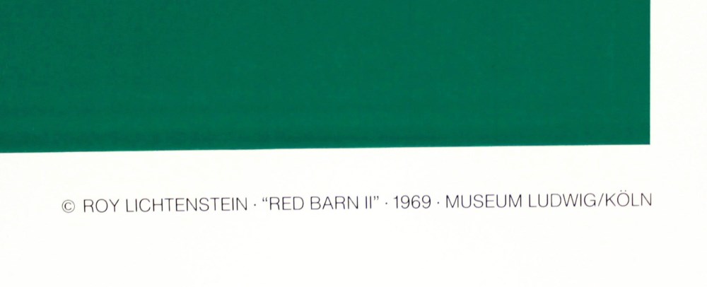 Lot #2029: ROY LICHTENSTEIN - Red Barn II - Color silkscreen