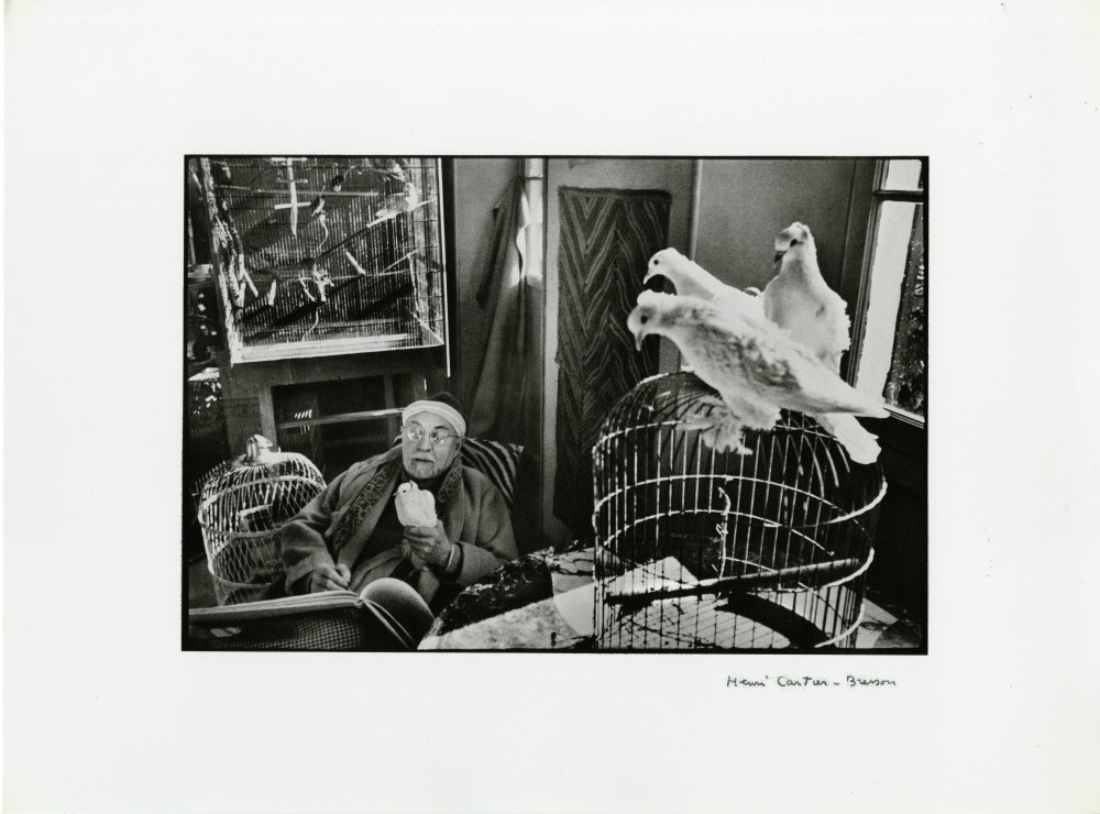 Lot #1026: HENRI CARTIER-BRESSON - Henri Matisse with Birds, Vence, France - Original photogravure