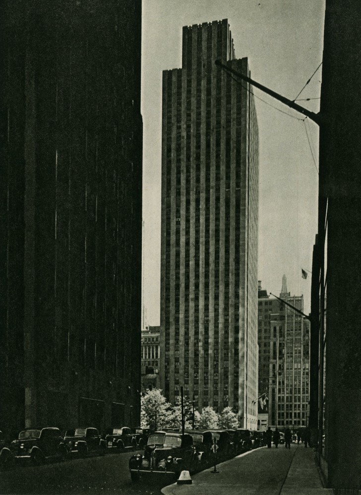 Lot #3127: WENDELL MACRAE - The Time-Life Building - Original vintage photogravure