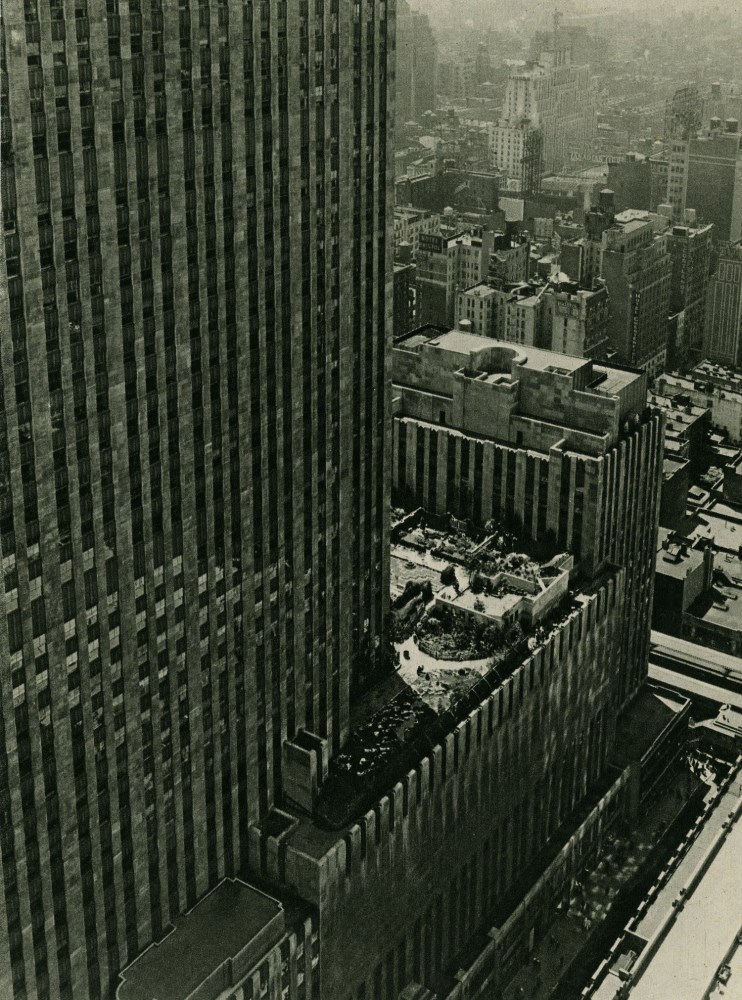 Lot #3126: WENDELL MACRAE - The Terrace Garden, RCA Building - Original vintage photogravure