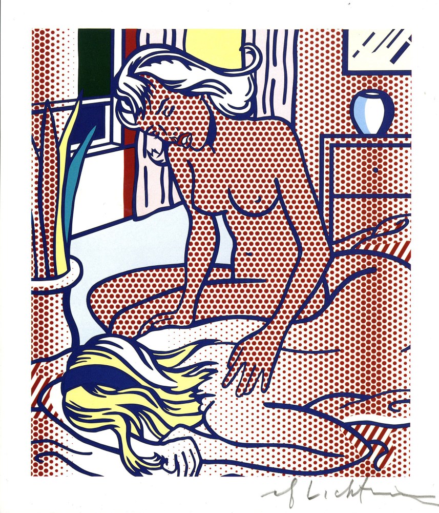Lot #1450: ROY LICHTENSTEIN - Two Nudes, State I - Color relief print