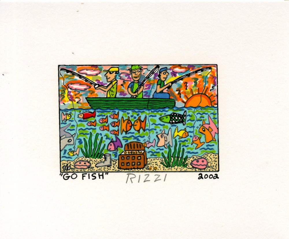 Lot #2175: JAMES RIZZI - Go Fish - Color lithograph