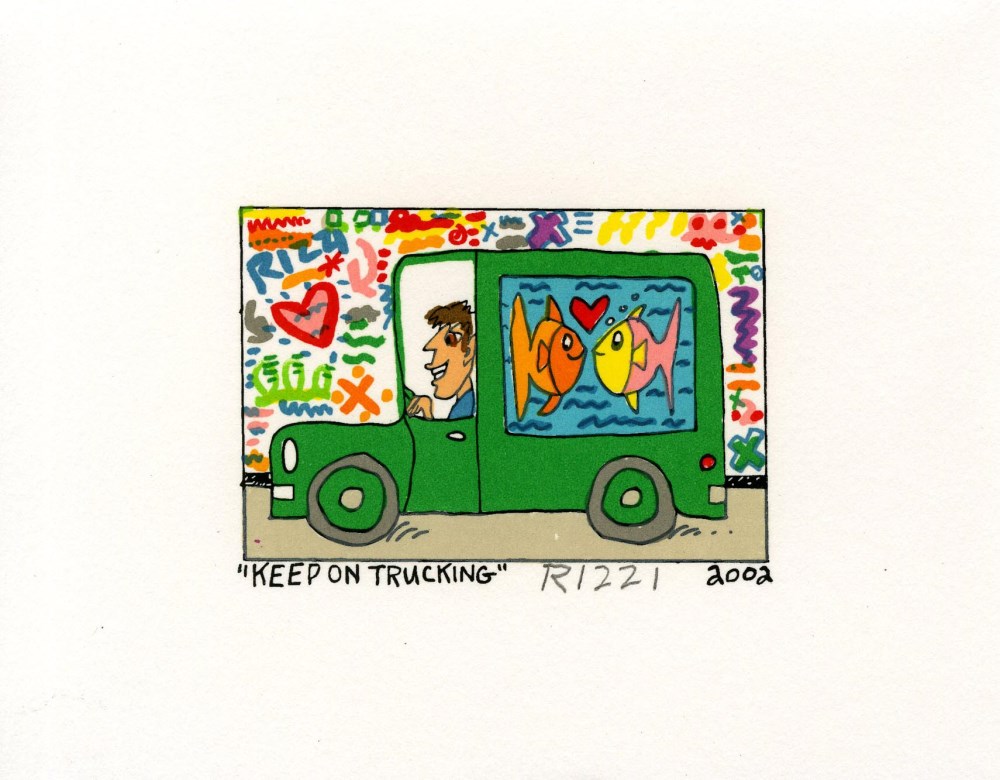 Lot #2358: JAMES RIZZI - Keep on Trucking - Color lithograph