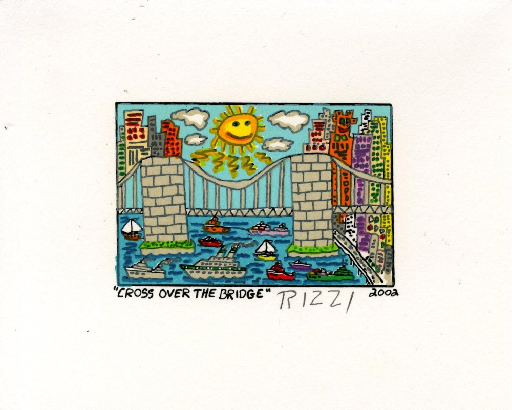 Lot #1960: JAMES RIZZI - Cross over the Bridge - Color lithograph