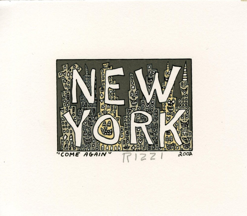 Lot #1899: JAMES RIZZI - Come Again - Color lithograph