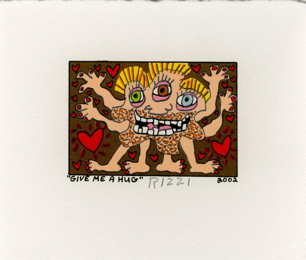 Lot #2173: JAMES RIZZI - Give Me a Hug - Color lithograph
