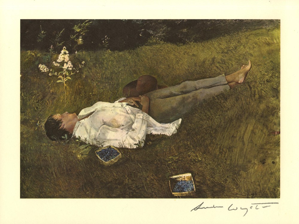 Lot #2145: ANDREW WYETH - The Berry Picker - Color offset lithograph
