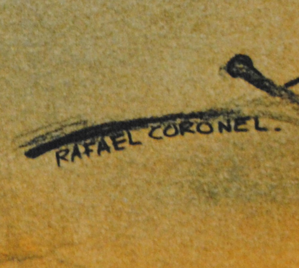 Lot #178: RAFAEL CORONEL - El Filosofo - Color offset lithograph