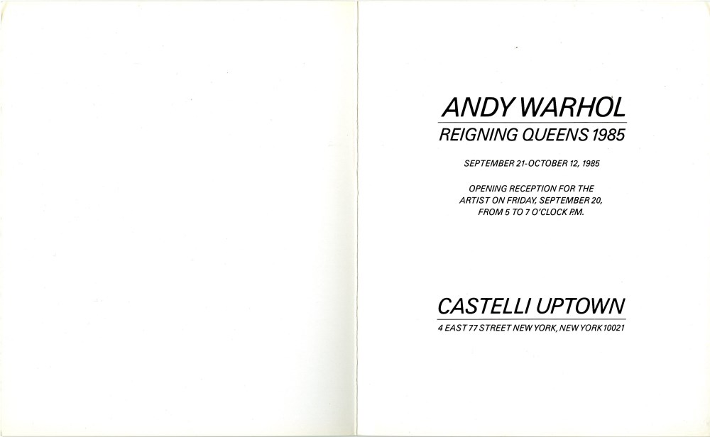 Lot #2630: ANDY WARHOL - Reigning Queens - Color offset lithograph