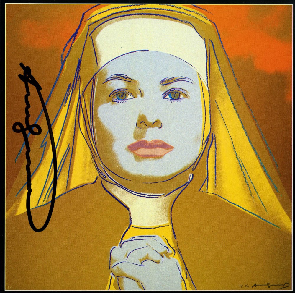 Lot #1778: ANDY WARHOL - Ingrid Bergman: The Nun (04) - Color offset lithograph