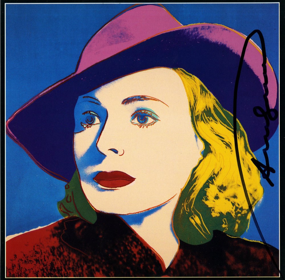 Lot #292: ANDY WARHOL - Ingrid Bergman: With Hat (01) - Color offset lithograph