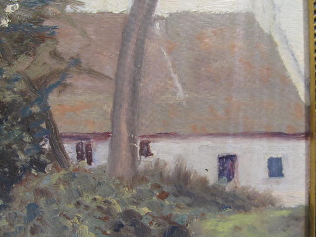 Lot #129: LORENZO P. LATIMER - Country Home - Oil on board