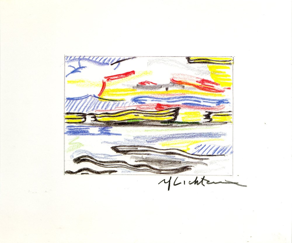 Lot #2065: ROY LICHTENSTEIN - Sea and Sky - Color offset lithograph