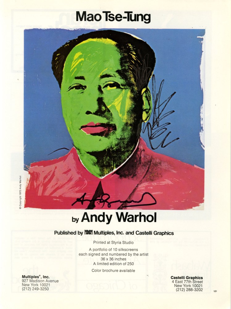 Lot #1123: ANDY WARHOL - Mao - Color offset lithograph