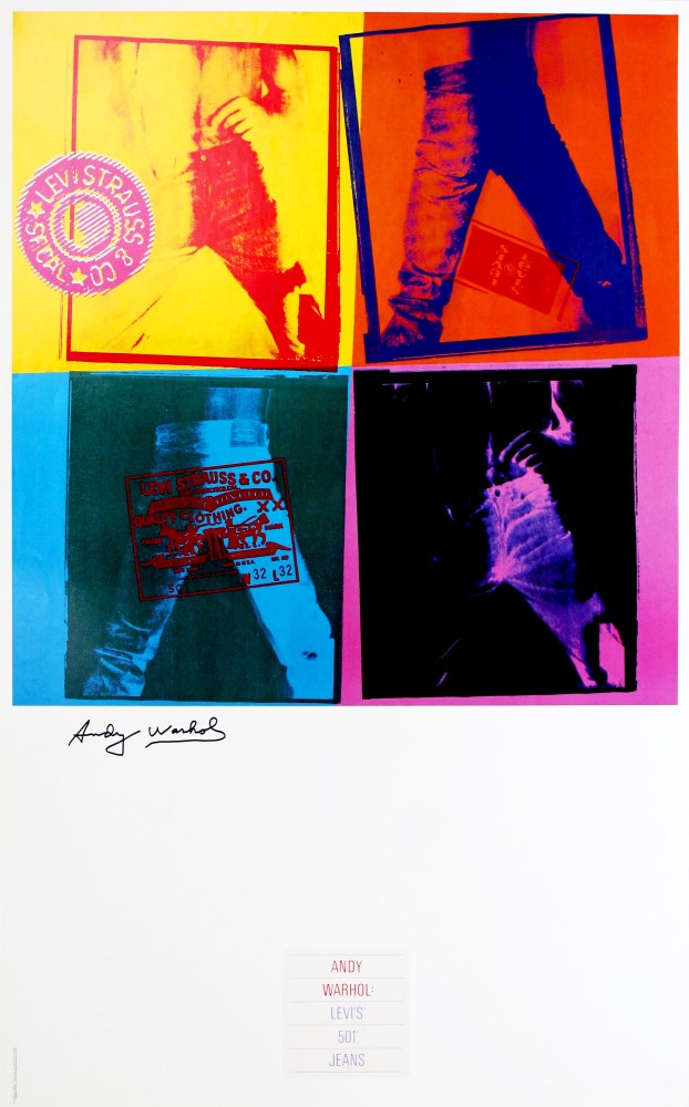 Lot #1093: ANDY WARHOL - Levi's 501 Jeans - Original color offset lithograph