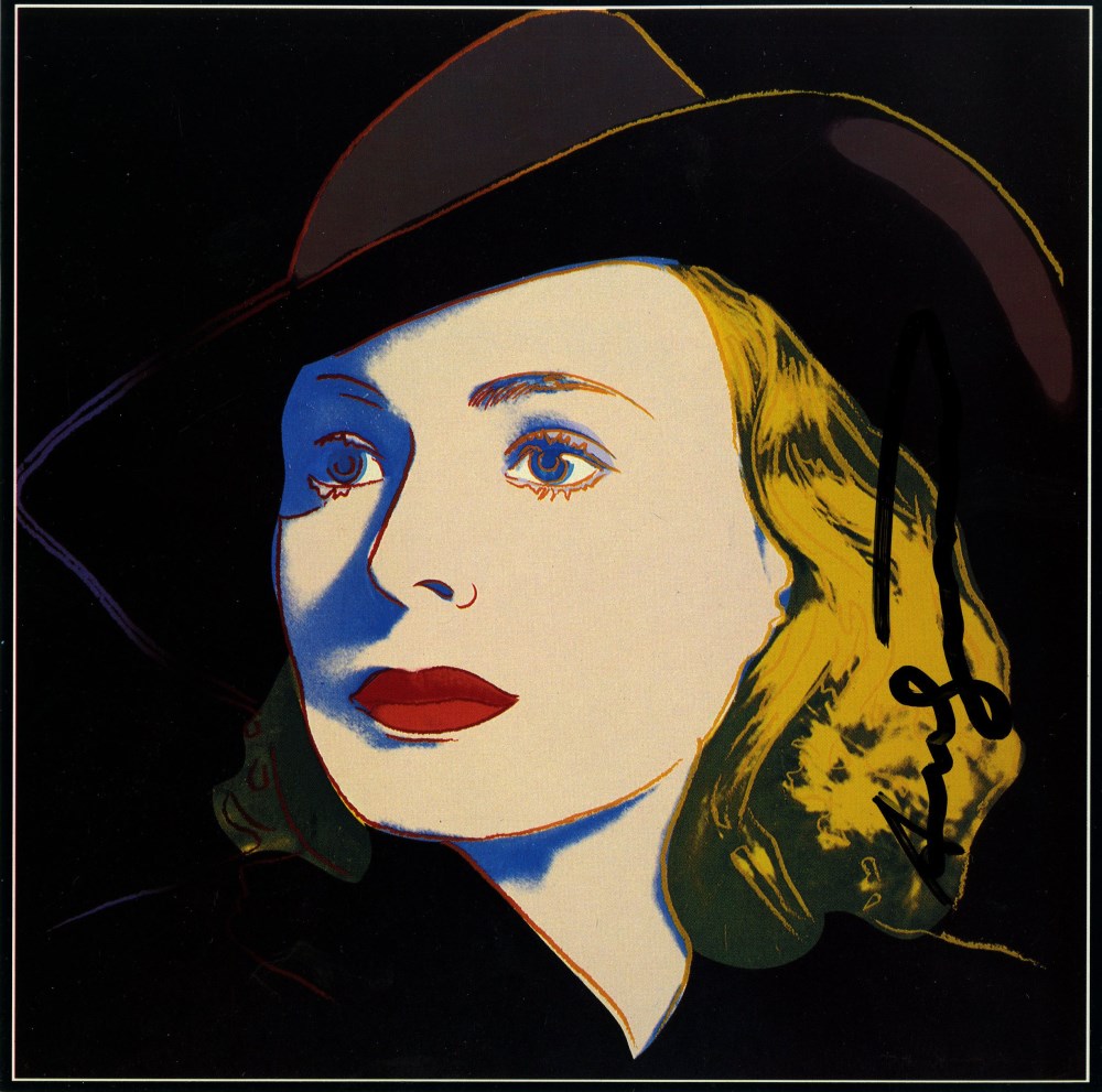 Lot #1783: ANDY WARHOL - Ingrid Bergman: With Hat (10) - Color offset lithograph