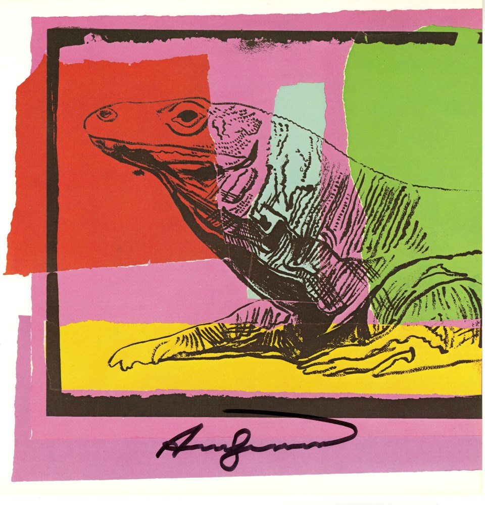 Lot #1808: ANDY WARHOL - Komodo Dragon (Monitor Lizard) - Color offset lithograph