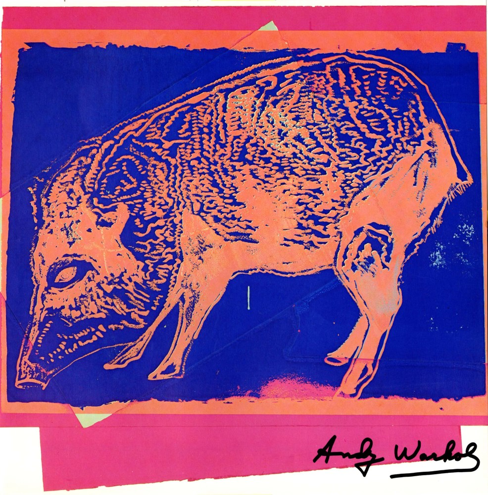 Lot #1732: ANDY WARHOL - Giant Chaco Peccary - Color offset lithograph
