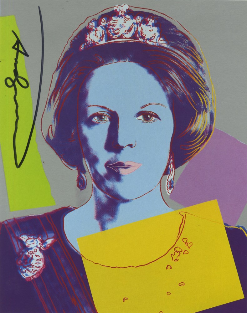 Lot #2015: ANDY WARHOL - Queen Beatrix (#3) - Color offset lithograph