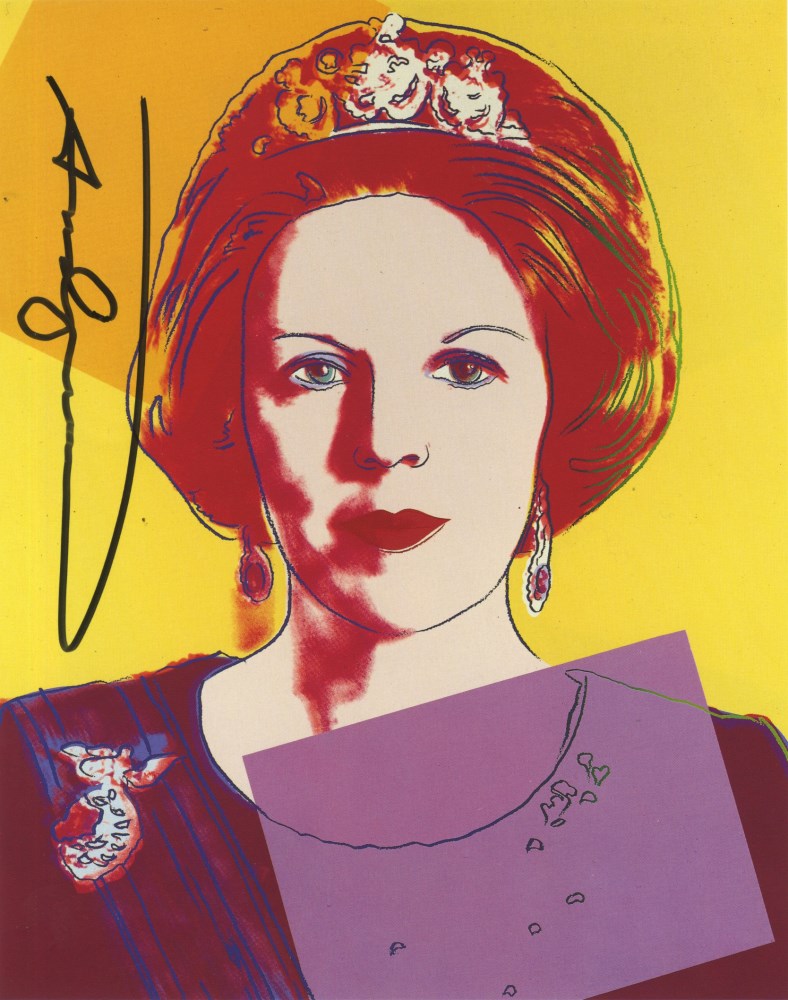 Lot #2616: ANDY WARHOL - Queen Beatrix (#4) - Color offset lithograph