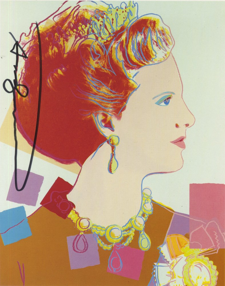 Lot #2617: ANDY WARHOL - Queen Margrethe (#3) - Color offset lithograph