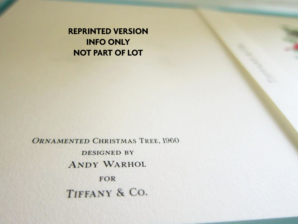 Lot #873: ANDY WARHOL - Christmas Card: Ornamented Christmas Tree - Original vintage color offset lithograph