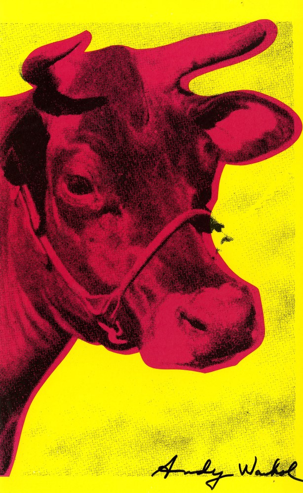 Lot #904: ANDY WARHOL - Cow Wallpaper - Original color silkscreen