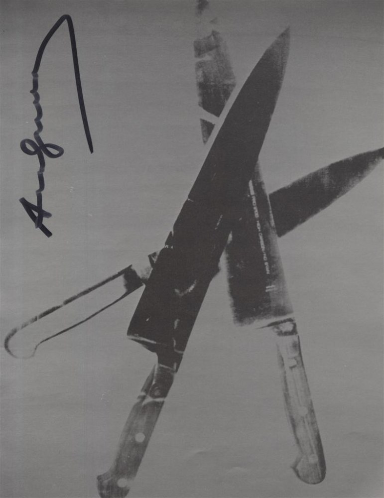 Lot #2579: ANDY WARHOL - Knives #01 - Color offset lithograph