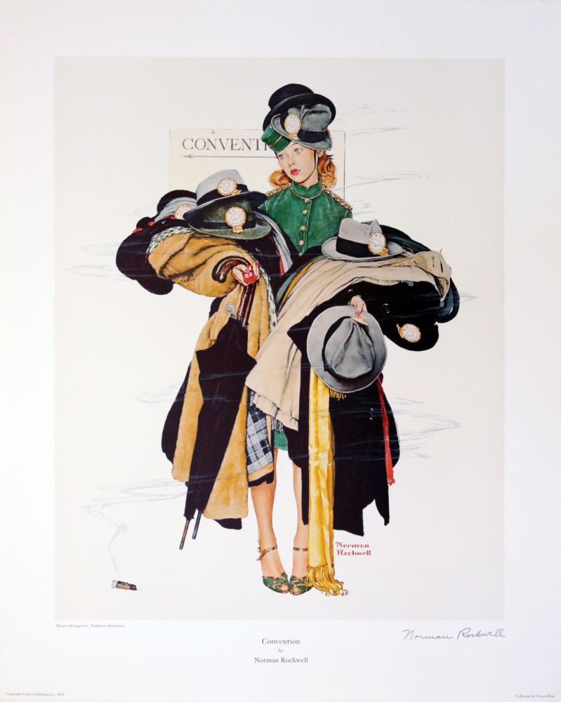 Lot #896: NORMAN ROCKWELL - Convention - Original color collotype