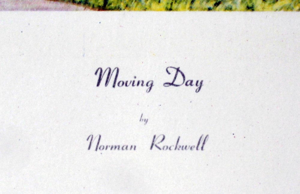 Lot #1167: NORMAN ROCKWELL - Moving Day - Original color collotype