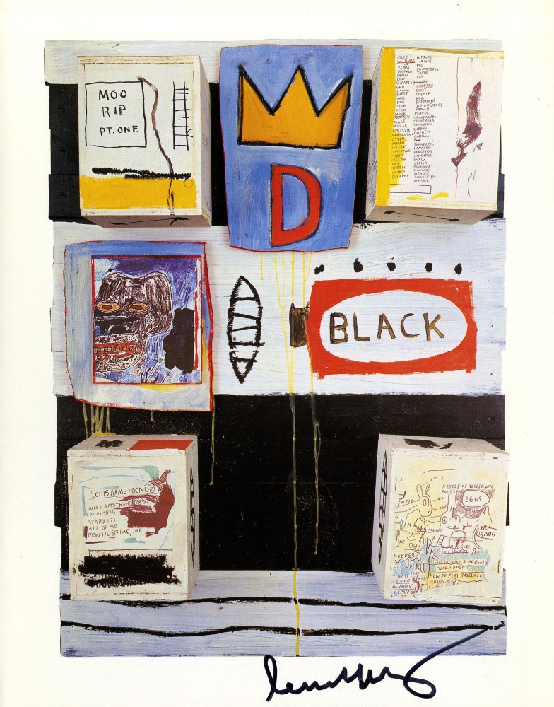 Lot #687: JEAN-MICHEL BASQUIAT - Black - Color offset lithograph