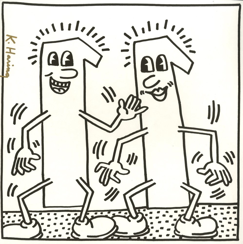 Lot #2324: KEITH HARING - Eleven Good Vibrations - Lithograph
