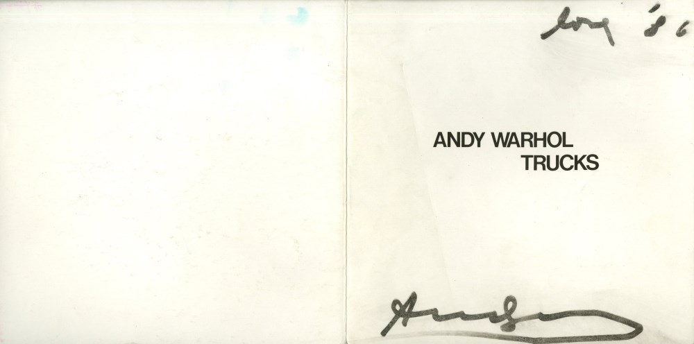 Lot #2679: ANDY WARHOL - Trucks - Autograph on paper
