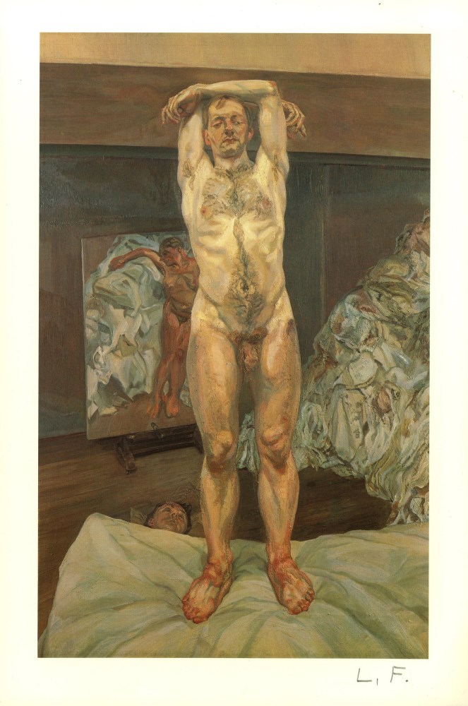 Lot #2201: LUCIAN FREUD - Two Men in the Studio - Color offset lithograph