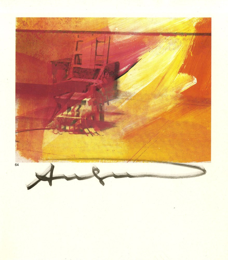 Lot #2554: ANDY WARHOL - Electric Chair - Color offset lithograph