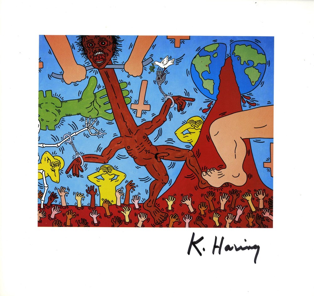 Lot #1670: KEITH HARING - Dove of Peace - Color offset lithograph