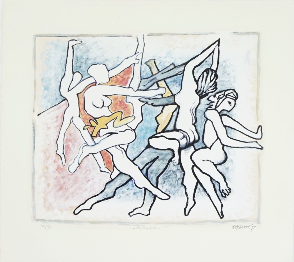 Lot #1813: HERMAN KRIKHAAR - La Danse - Original color offset lithograph